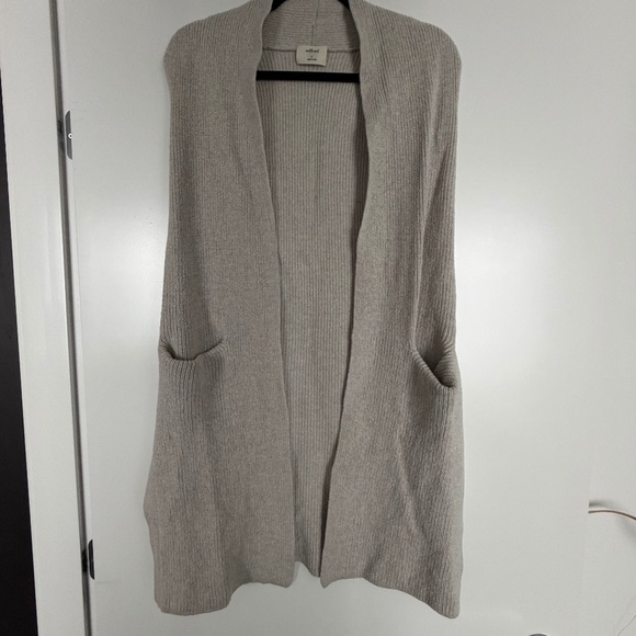 Aritzia Sweaters - Wilfred Long grey sleeveless cardigan